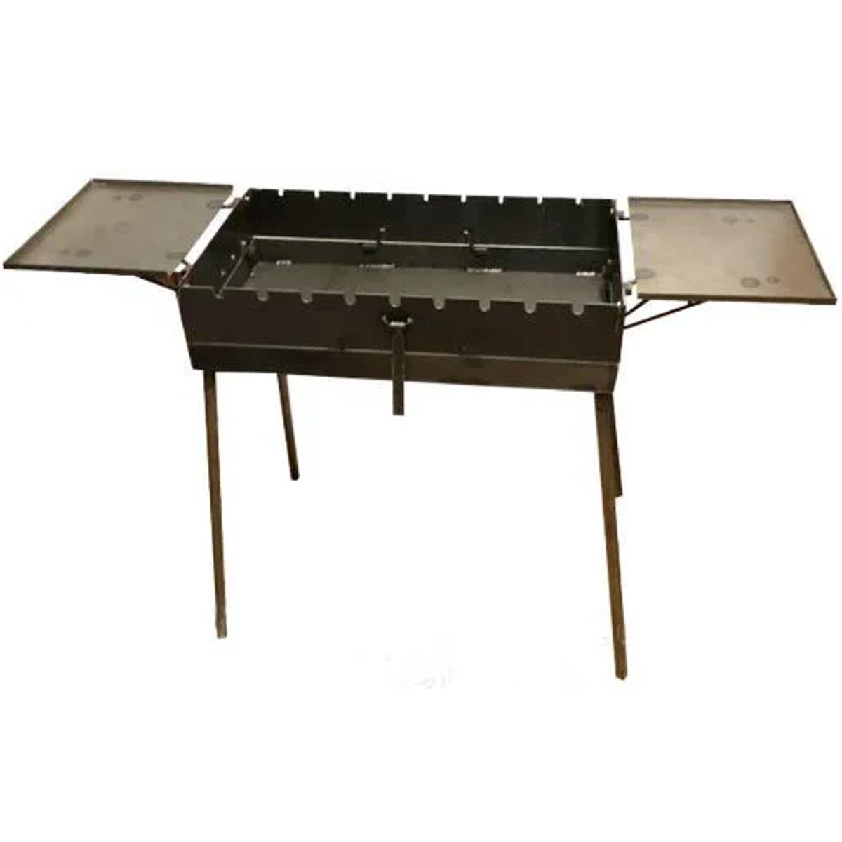 Мангал-валіза 3 мм на 9 шампурів зі столиками 570х300х150 мм розкладний похідний