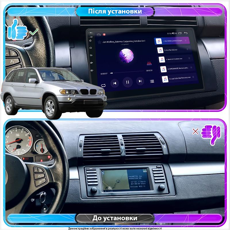 Магнітола штатна Lesko 9" для BMW X5 I E53 1999-2003 4/32 4G+CarPlay Premium GPS Android - фото 3