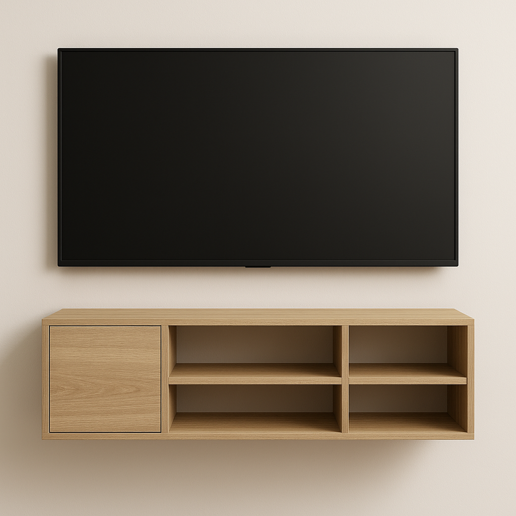 Тумба під ТВ навісна №13 45х150х35 см Дуб Сонома світлий Тумба під ТВ навісна №13 45х150х35 см Дуб Сонома світлий