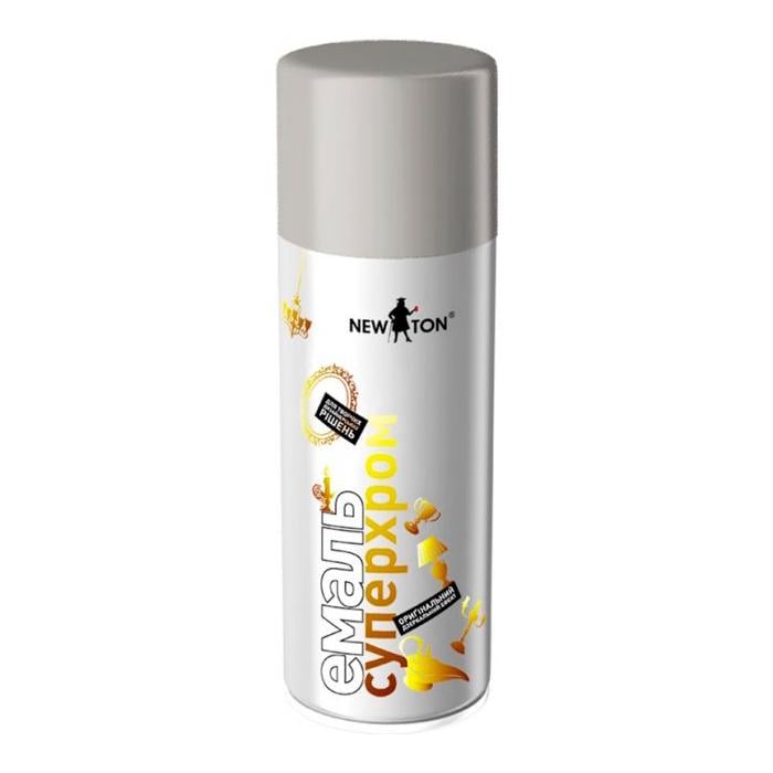 Краска аэрозольная New Ton Супер хром 400 мл Серебристый (57938)