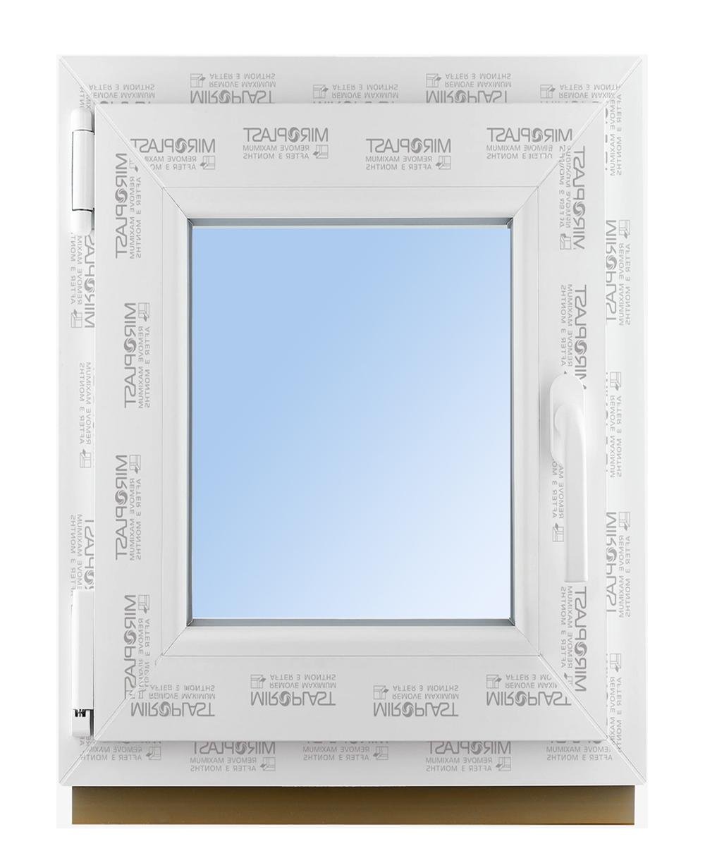 Вікно металопластикове поворотно-відкідне WDS Miroplast з двокамерним склопакетом 550х700 мм ( (4-8-4-12-4)