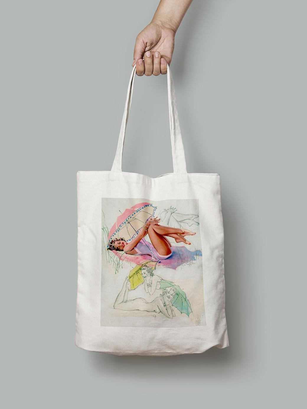 Еко-сумка шопер Кокетка під парасолькою