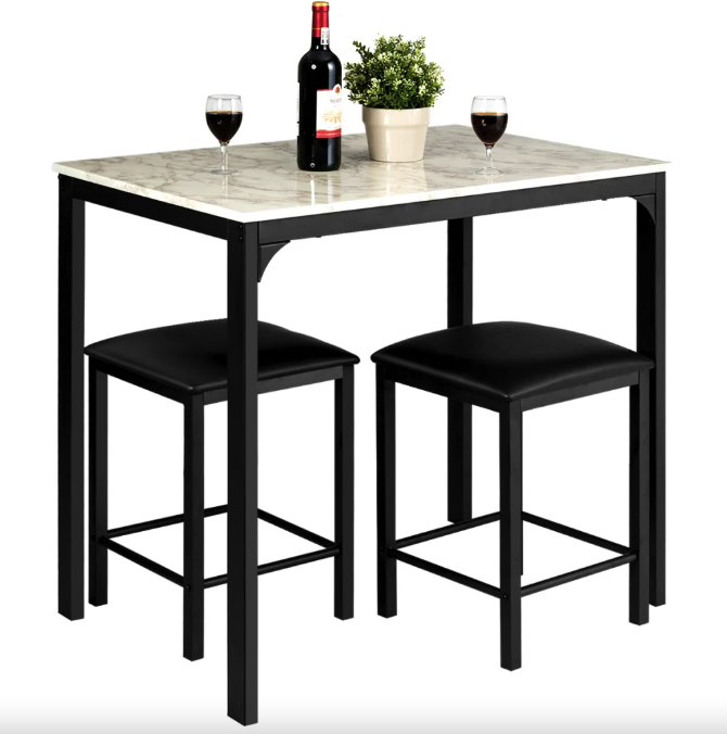 Комплект мебели Costway Venni барный стол с табуретом 2 шт. (4775)