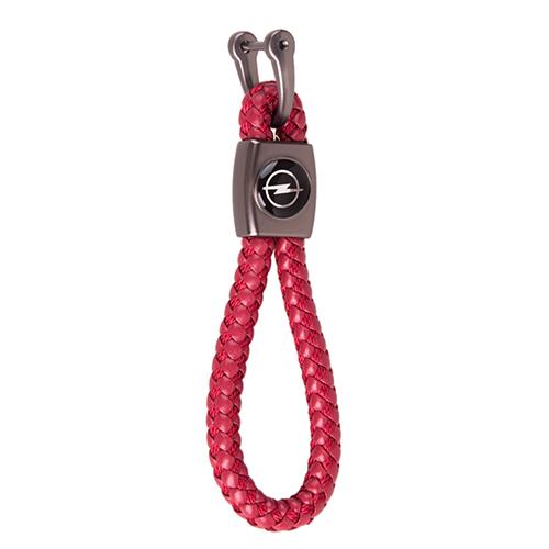 Брелок плетеный с кожзаменителя CN Opel Красный (00000052726)