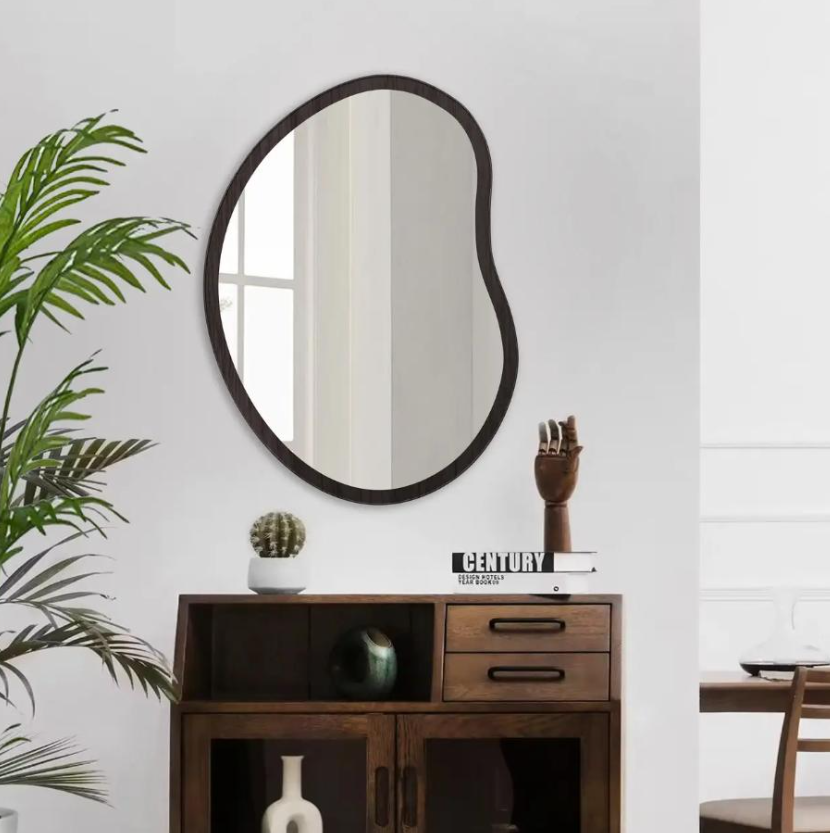 Дзеркало настінне асиметричне ЛДСП 700х500 мм Венге магія (23620676)