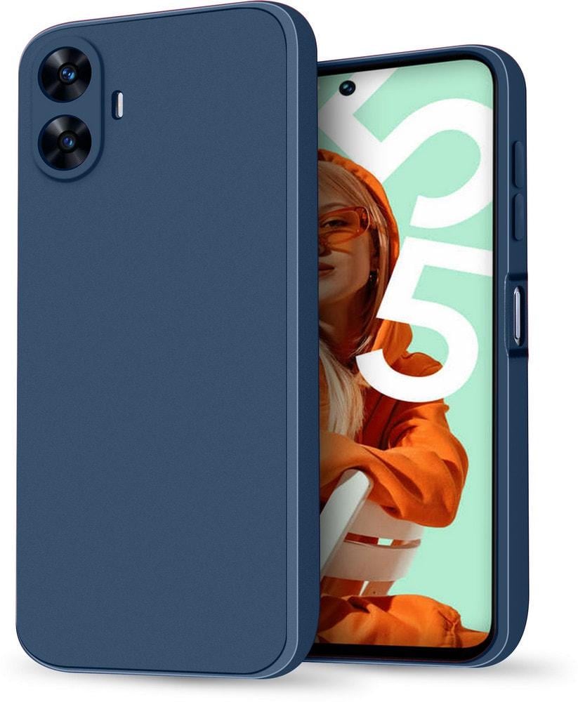 Силиконовый чехол HardCorner Realme C55 (с микрофиброй) Blue (35403-28)