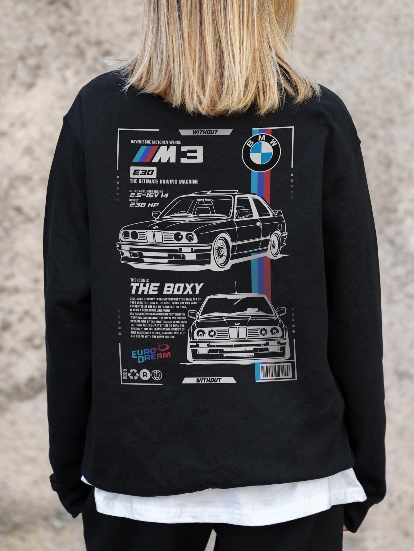 Свитшот оверсайз с принтом Without BMW S/M Black (S/M8055580) - фото 7