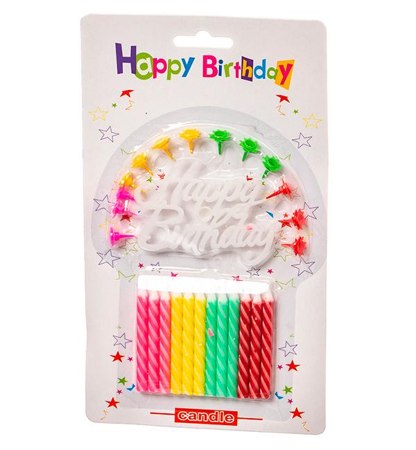 ᐉ Свечи в торт Classic Happy Birthday набор 12 шт. • Купить в Киеве ...
