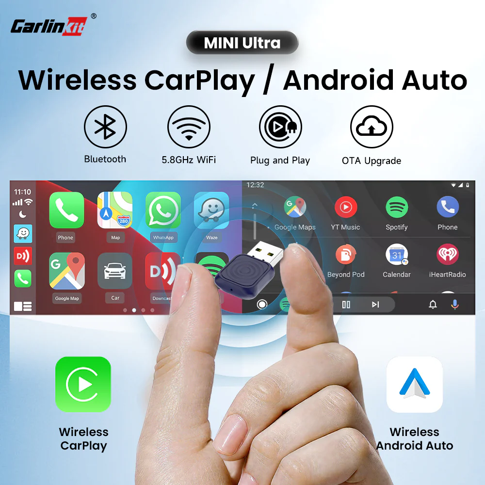 Адаптер бездротовий Carlinkit Mini Ultra для CarPlay та Android Auto - фото 2 Адаптер бездротовий Carlinkit Mini Ultra для CarPlay та Android Auto - фото 2