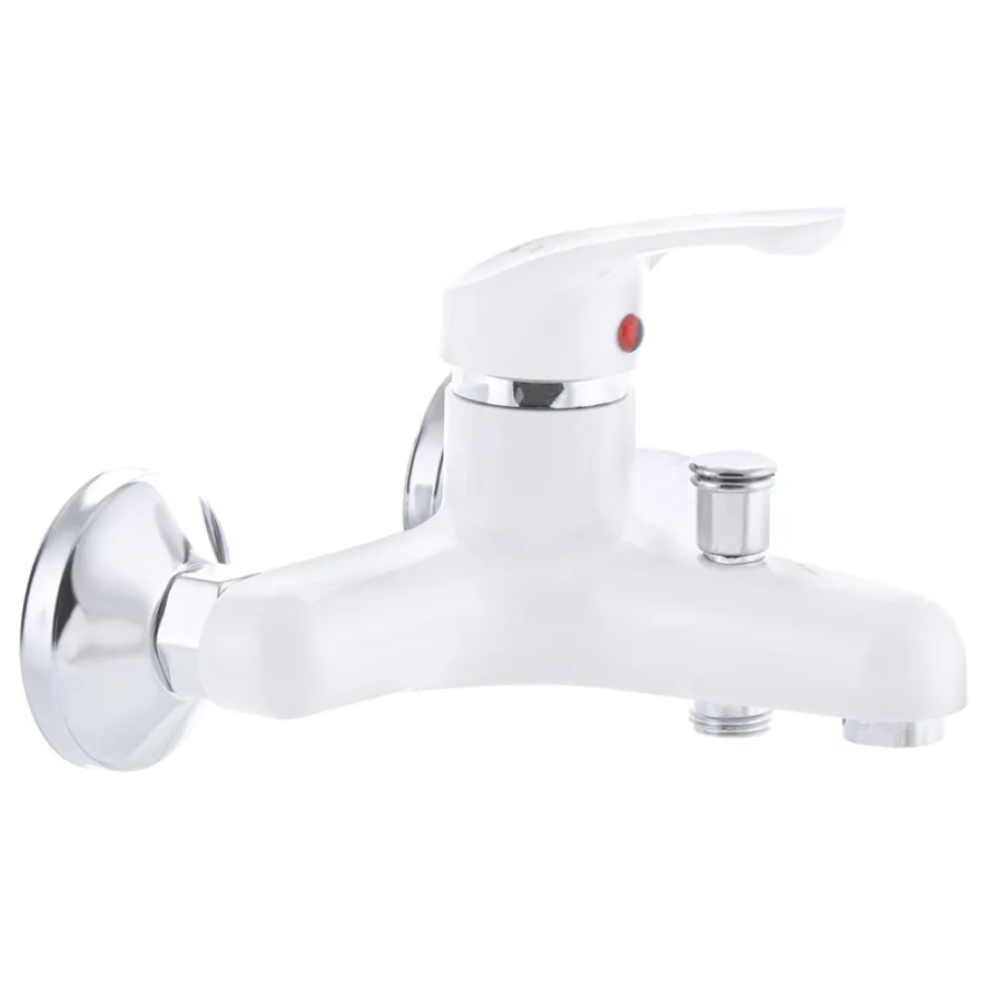 Смеситель для ванной без шланга и воронки PLAMIX Afina-009 White (PM0565)