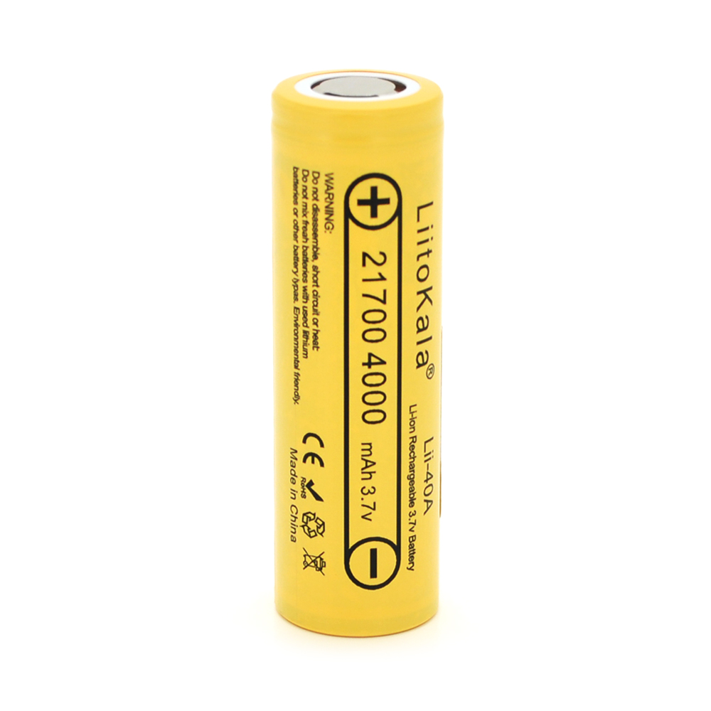 Аккумулятор 21700 li ion liitokala lii 40a 4000 mAh 4000 4300 mAh 25a 3,7V 2,5 4,2v Yellow (YUT_V9335) Аккумулятор 21700 li ion liitokala lii 40a 4000 mAh 4000 4300 mAh 25a 3,7V 2,5 4,2v Yellow (YUT_V9335)