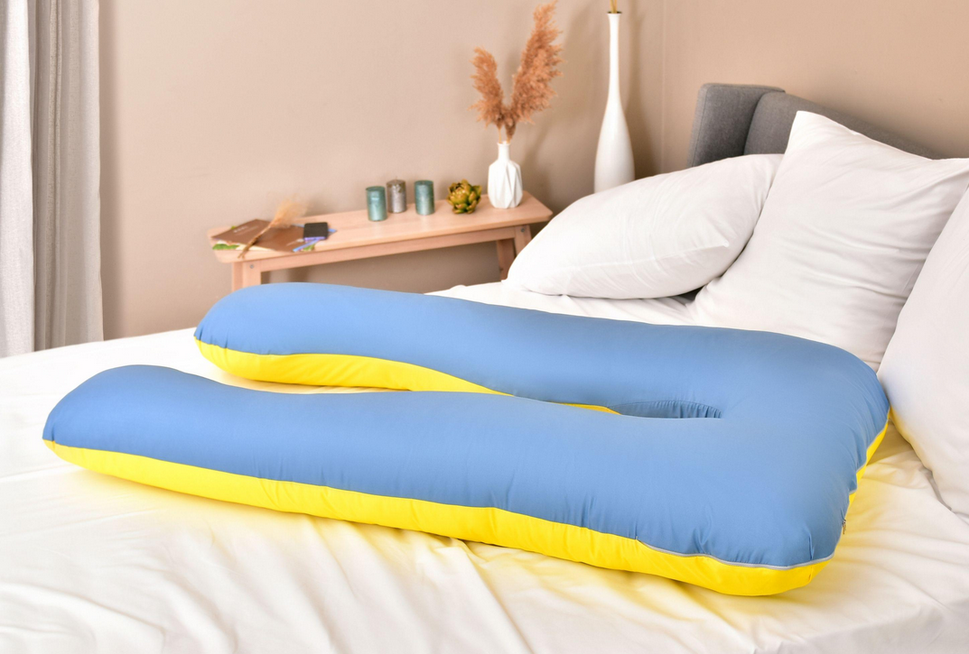Подушка IDEIA U-shape для вагітних і реабілітації з наволочкою на блискавці Світло-сірий/Білий - фото 1 Подушка IDEIA U-shape для вагітних і реабілітації з наволочкою на блискавці Світло-сірий/Білий - фото 1