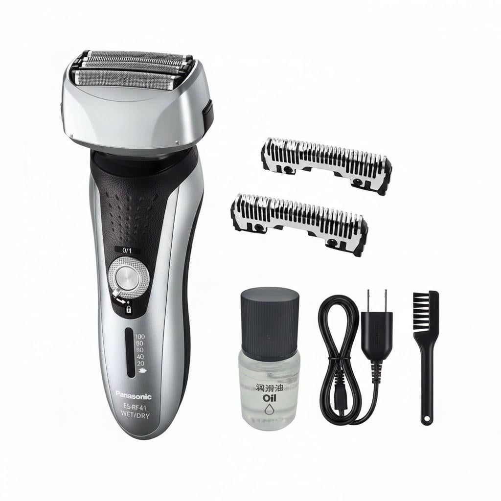 Електробритва Panasonic ES-RF41-S520-AS1 з додатковим комплектом з лез WES-9170Y-1361 і олією WES-8196X-7911 (32395018)