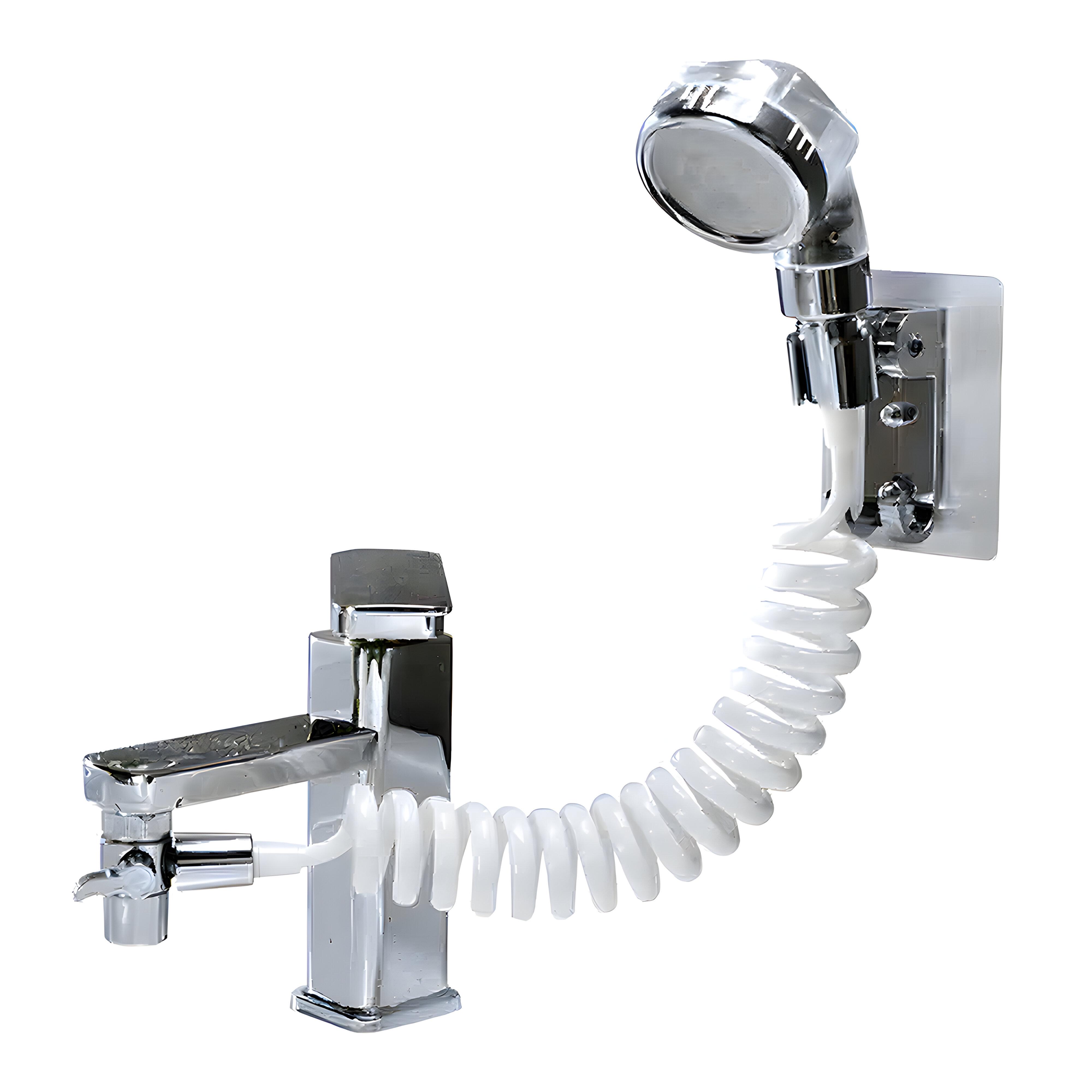 Лийка-насадка душевая Faucet With Shower на батарейках Прозрачный (53)