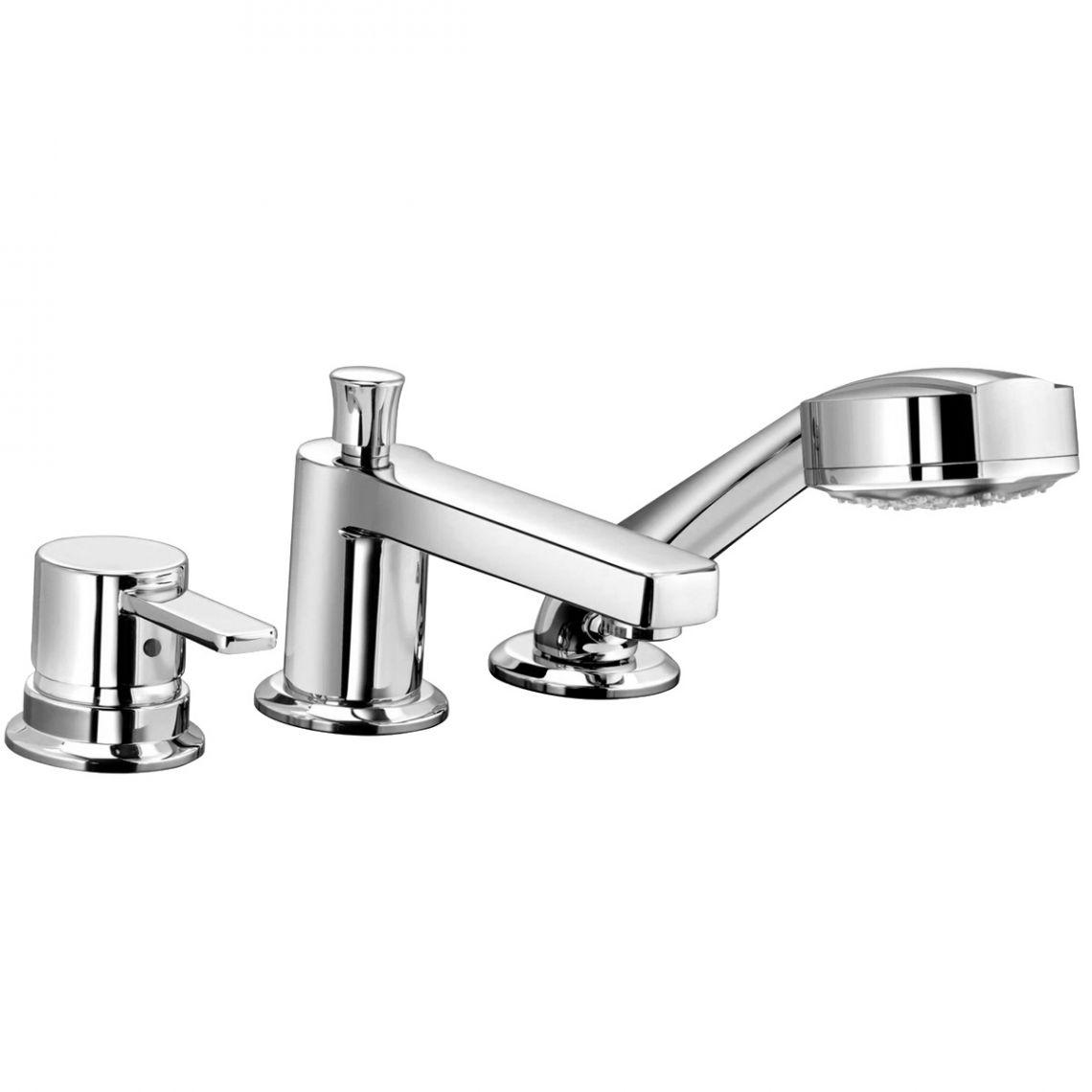 Смеситель Kludi Zenta встроен в борт ванны на три отверстия Хром (384460575)