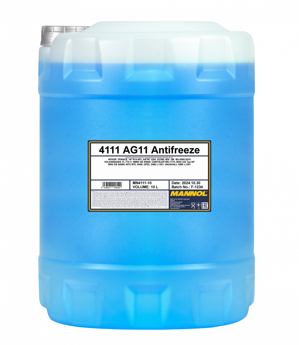 Концентрат антифризу Mannol 4111 Longterm Antifreeze AG11 10 л Синій (MN4111-10) Концентрат антифризу Mannol 4111 Longterm Antifreeze AG11 10 л Синій (MN4111-10)