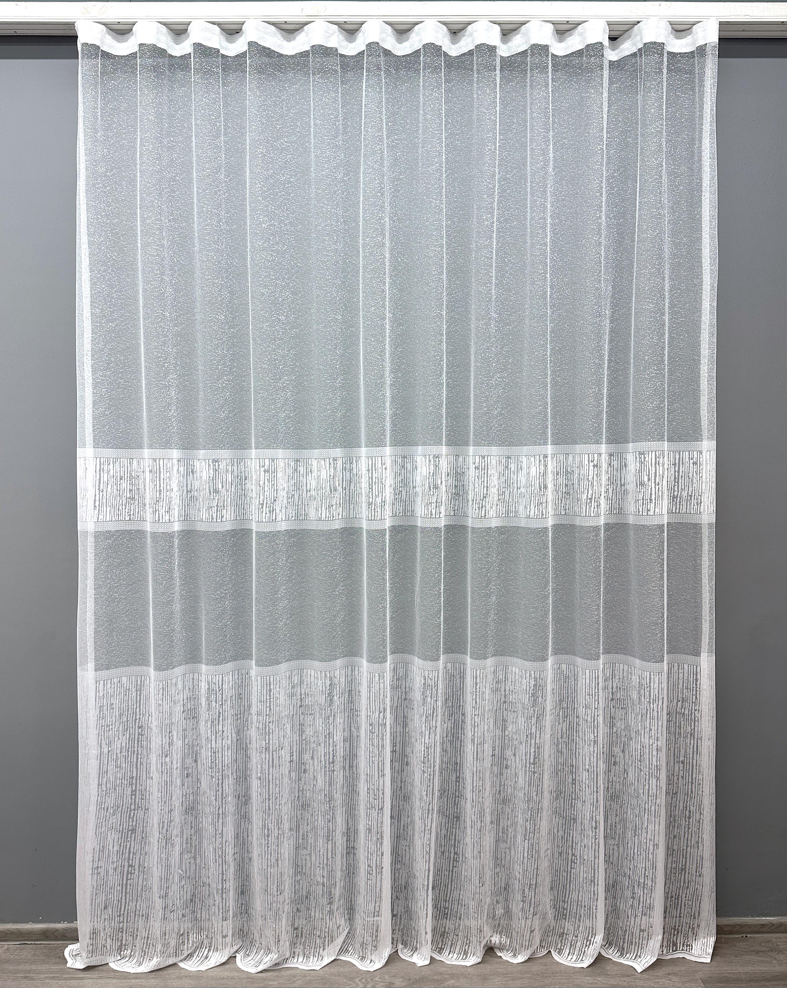 Тюль VR-Textil 1628т Жаккард 400х270 см Білий (42-0572)