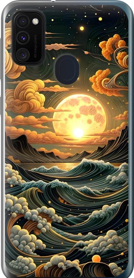 Чехол на Samsung Galaxy M21 M215F Арт волны (6332t-2016-42517)