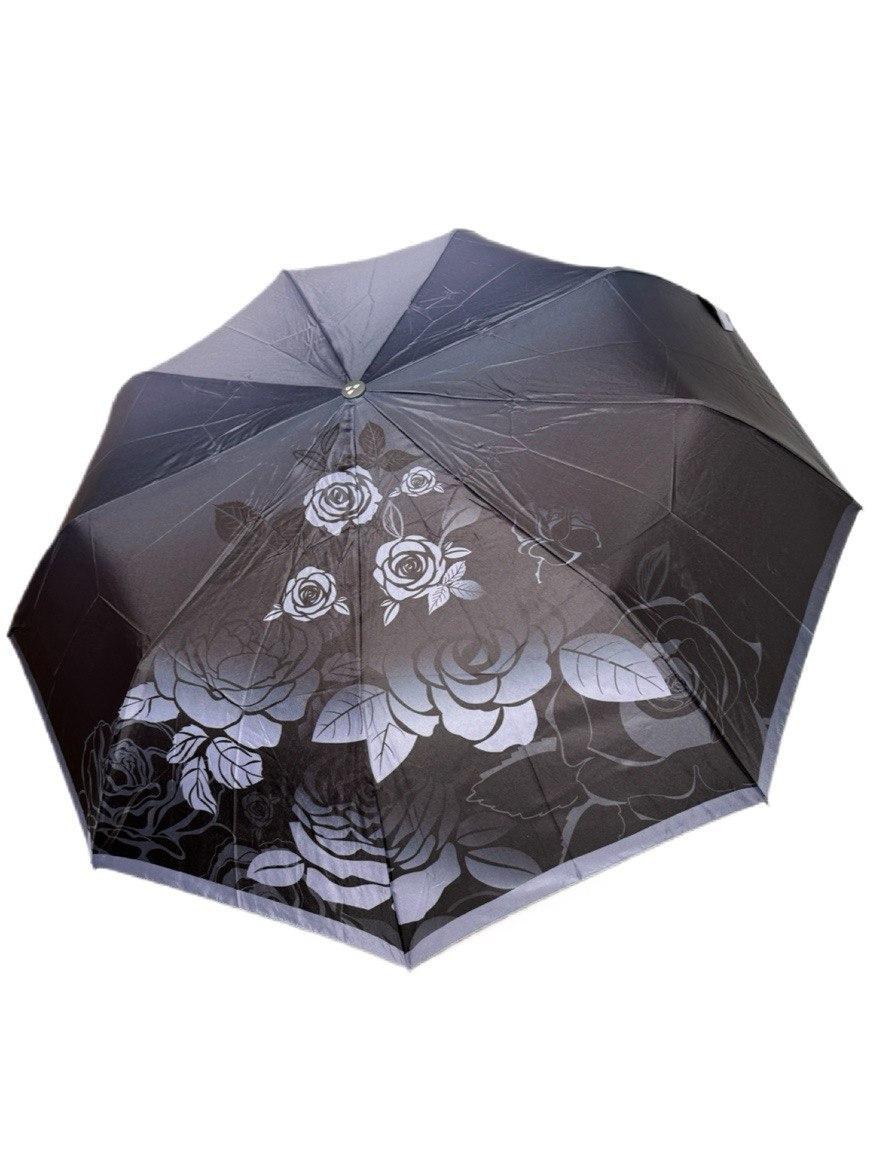 Парасолька жіноча напівавтоматична Срібний дощ 9 спиць Чорний (6025/4) - фото 1 Парасолька жіноча напівавтоматична Срібний дощ 9 спиць Чорний (6025/4) - фото 1