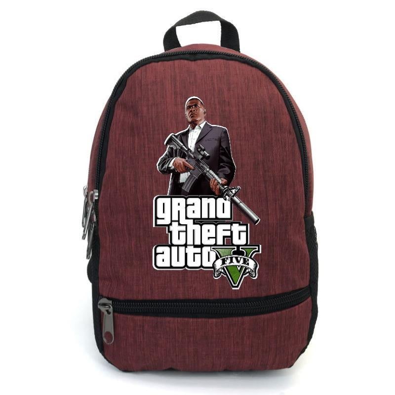 Школьный рюкзак подростковый Cappuccino Toys с принтом GTA-003 12,5 л Красный (1404954783)