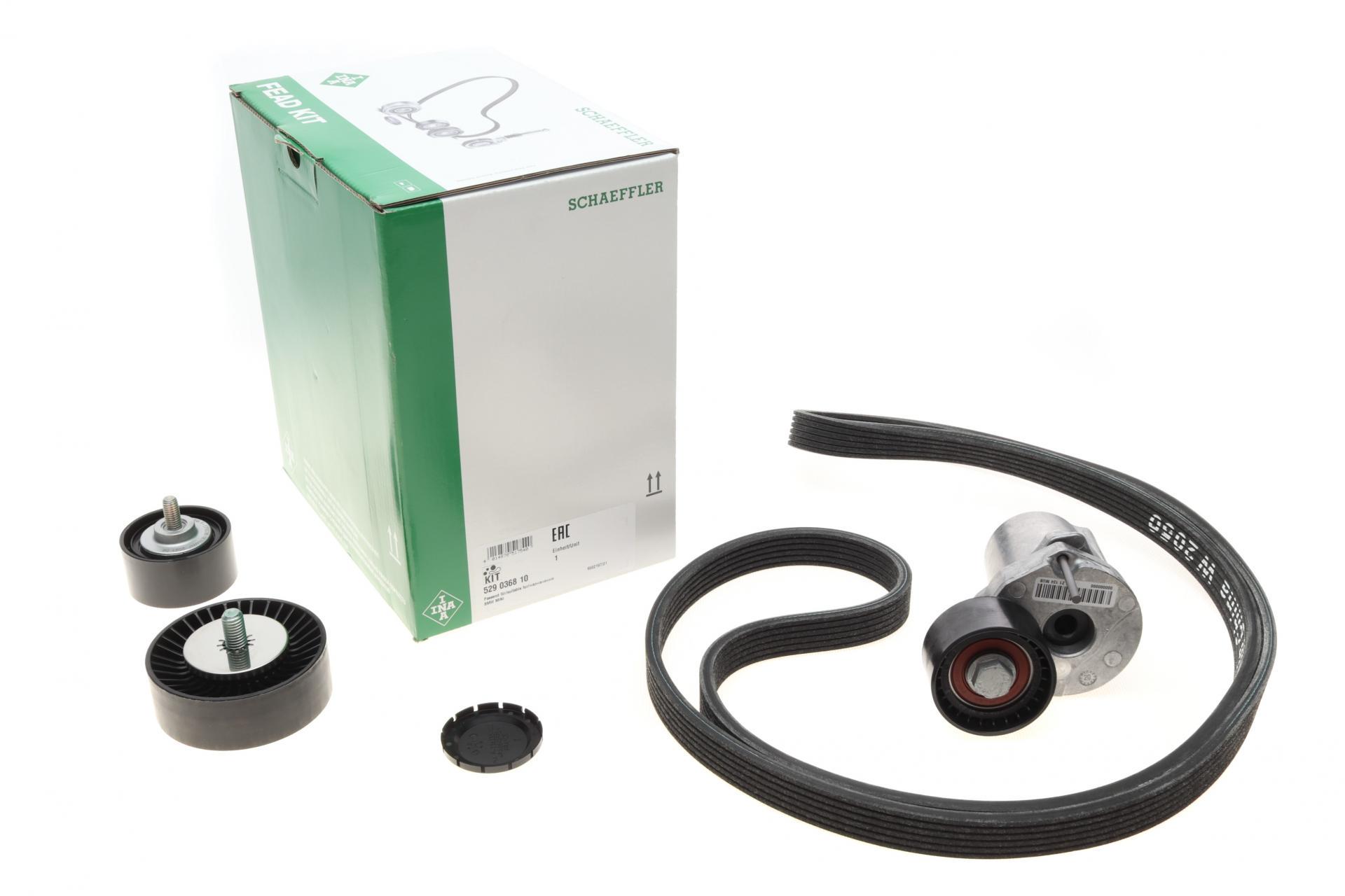 Комплект ремня генератора INA BMW 3 E90 04-11 6PK1817, N47/M47/N57 (529 0368 10)