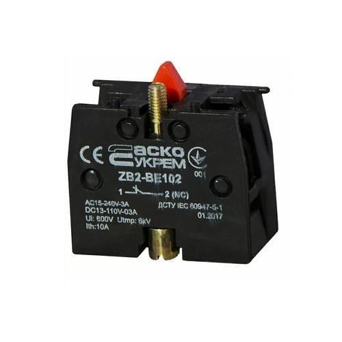 Блок контакт АСКО-УКРЕМ для кнопок и постов ZB2-BE101 N/C (A0140010026)