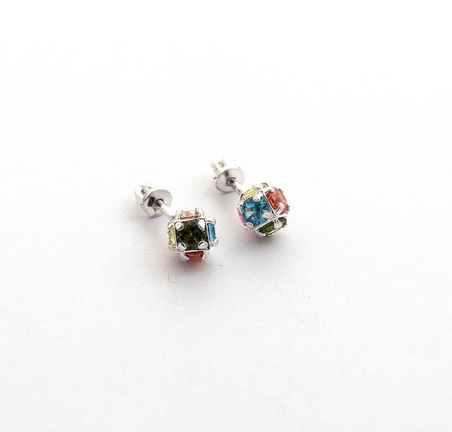 Пусеты серебряные с фианитами Maxi Silver 7956 (87956)