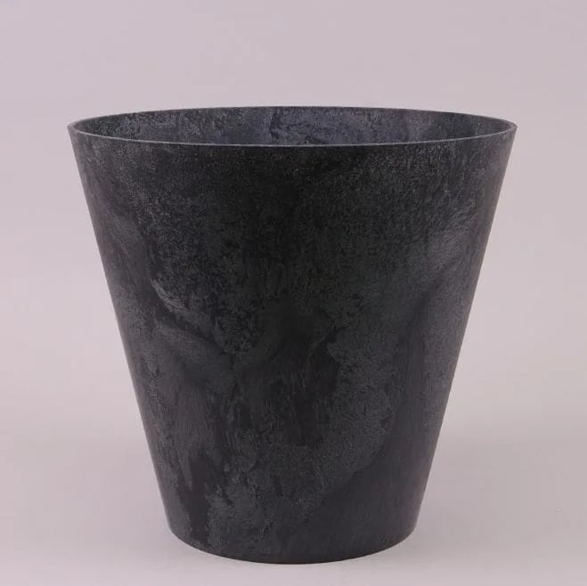 Горщик пластиковий Tubus Beton Effect Flora Антрацитовий 40см.(90927)