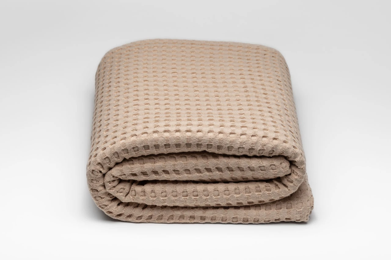 Плед вафельный HYGG семейный 230х250 см Песочный (311129) - фото 2