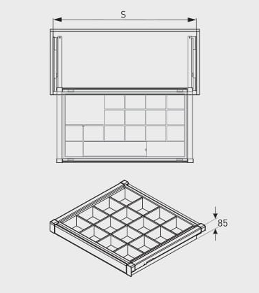 Полка с перегородками GTV ELITE 600 мм с дотягом Белый (WG-PRZEG60-10) - фото 5 Полка с перегородками GTV ELITE 600 мм с дотягом Белый (WG-PRZEG60-10) - фото 5