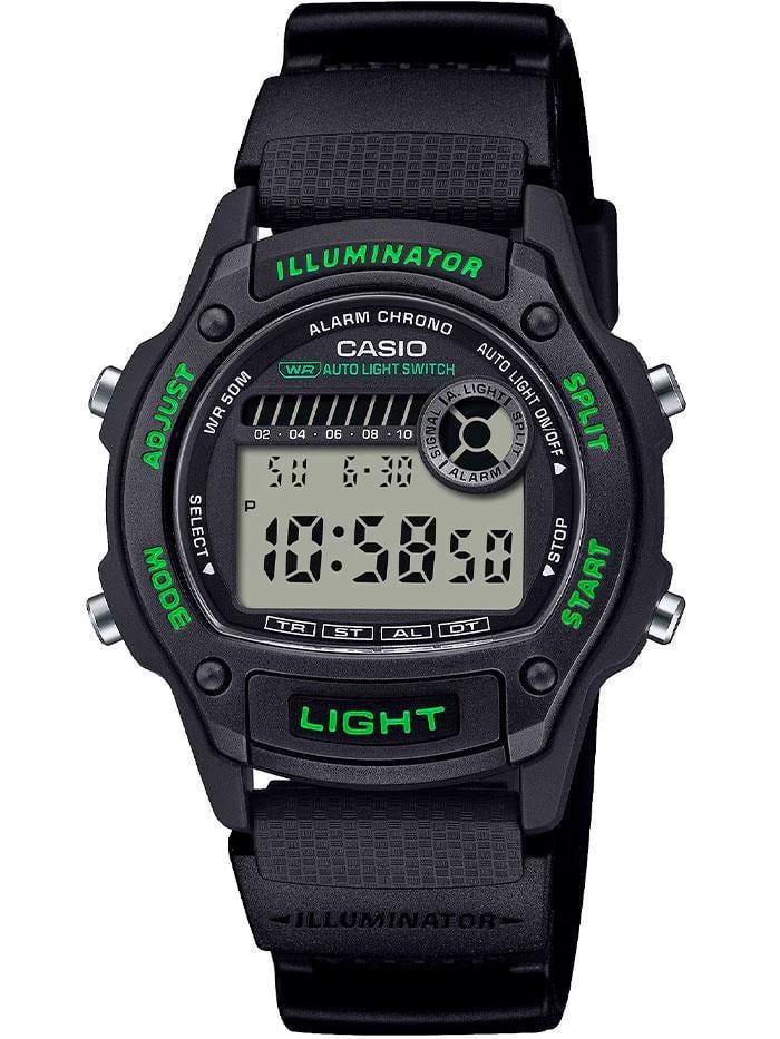 Мужские наручные часы Casio W-220H-1A2 Timeless Collection Casio Collection с подсветкой (2972948303)