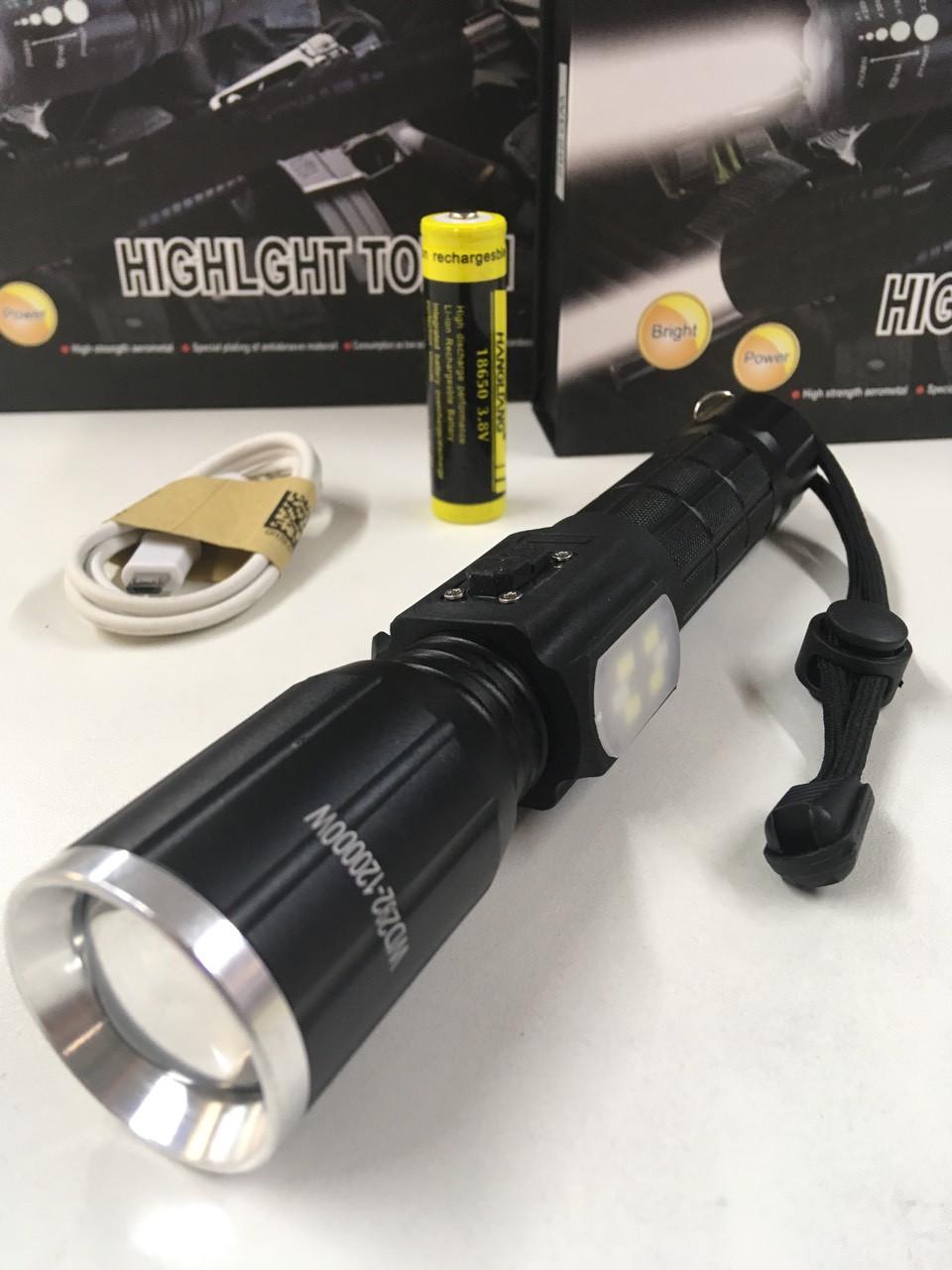 Фонарик ручной T6 WD-292 LED с подсветкой на аккумуляторе (J292) - фото 5 Фонарик ручной T6 WD-292 LED с подсветкой на аккумуляторе (J292) - фото 5