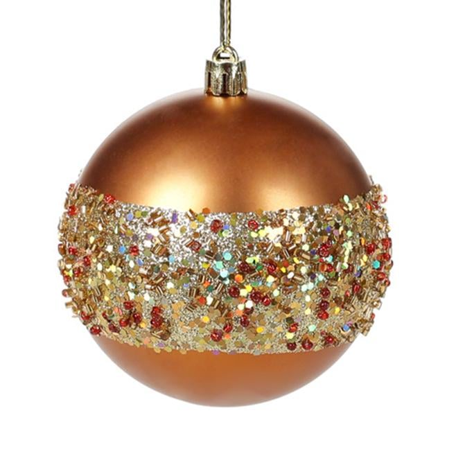 Шар новогодний пластиковый Flora D-8 см (11436)