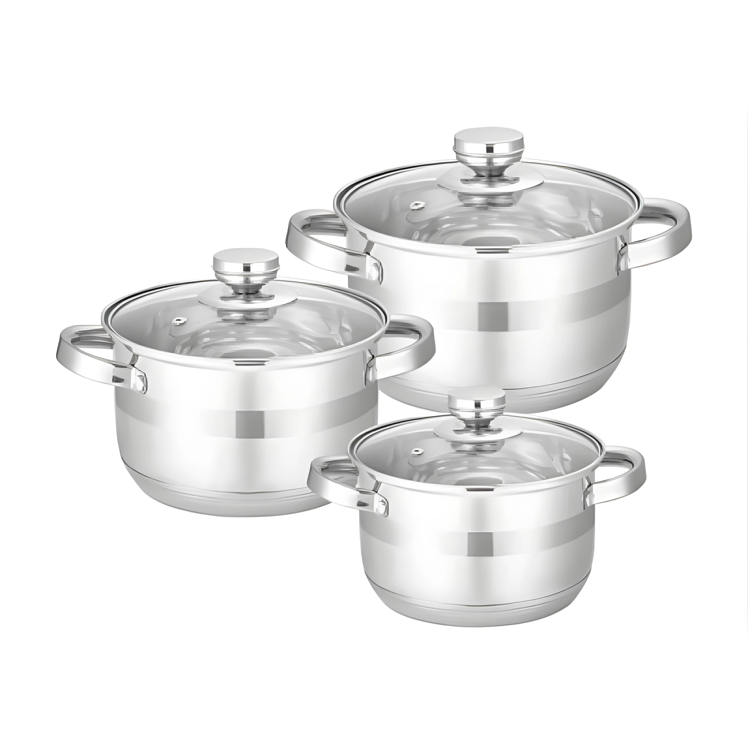 Набор посуды Edenberg EB-3706 из нержавеющей стали с крышками 6 предметов (57-46-EB-3706)