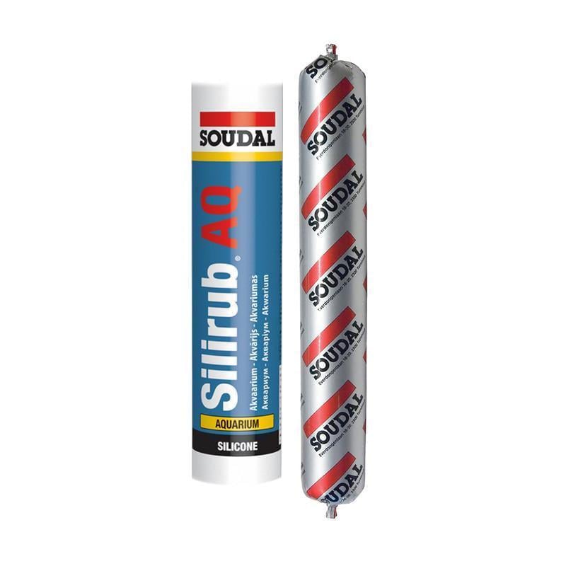 Клей-герметик силіконовий для акваріумів Soudal SILIRUB AQ 600 мл Чорний (000020000000063012)