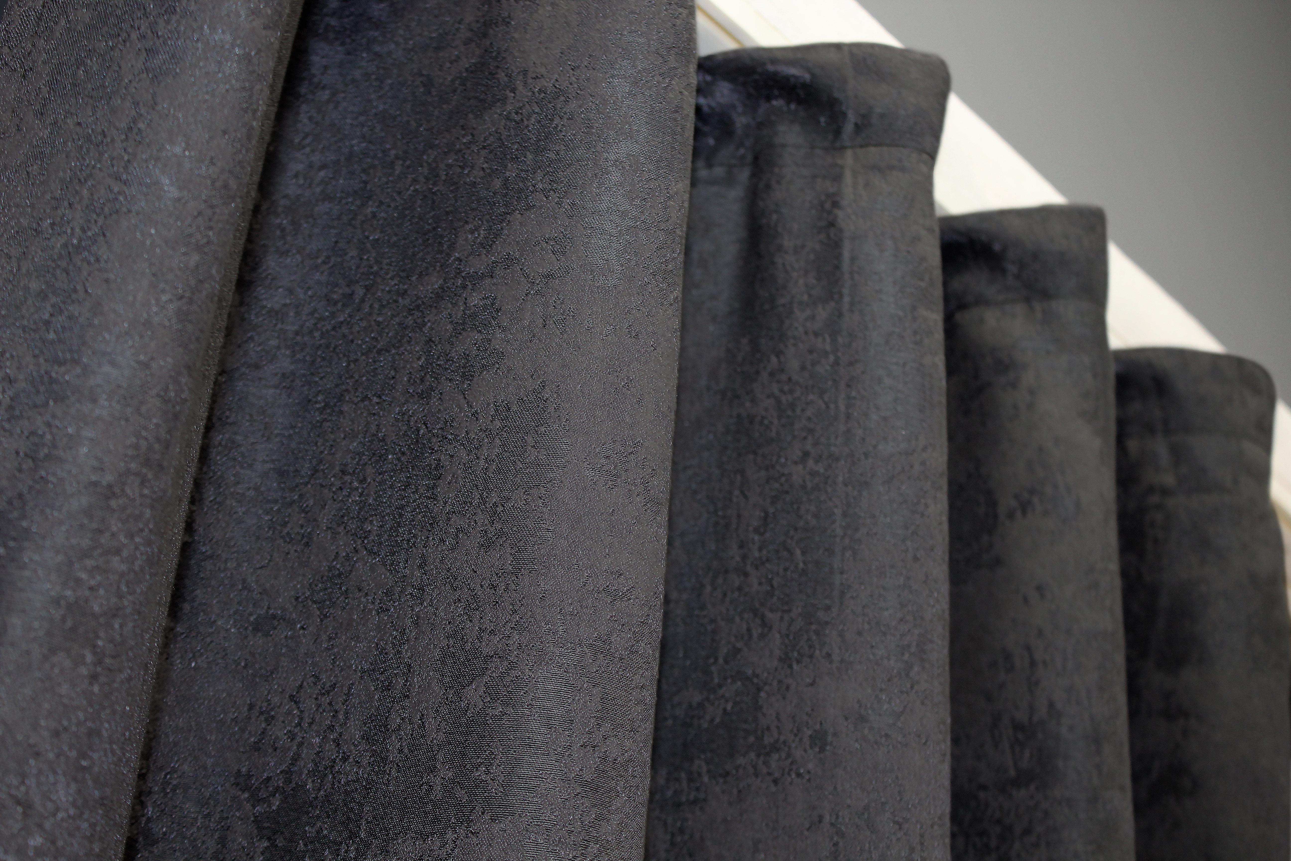 Комплект коротких штор VR-Textil Жакард Sultan YL № 1211ш Графітовий 130х170 см 2 шт. (35-0004) - фото 5