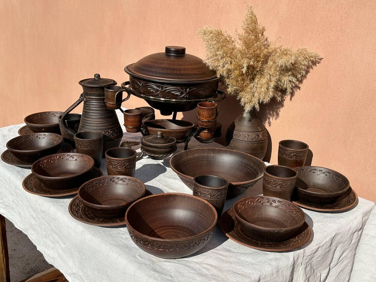 Набір столового посуду Господиня із червоної глини (2577449787) - фото 7