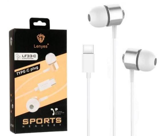 Наушники компьютерные Lenyes LF33 с подключением USB Type-C White (000043424)