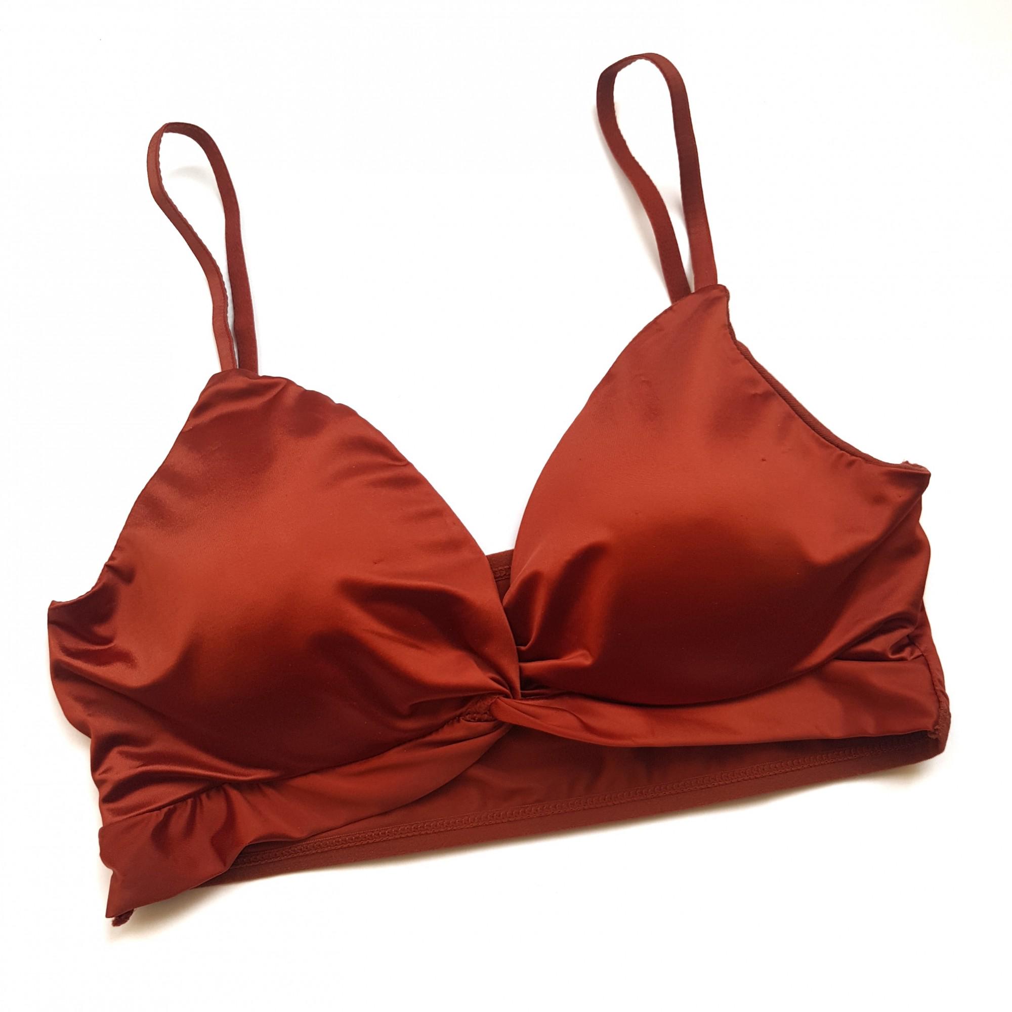 Топ женский атласный G&N 7738 S Коричневый/Терракотовый (42) - фото 3