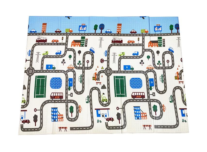 Развивающий коврик детский двухсторонний Город 11/Животные 30 с сумкой 200х150х1 см (1996940986) - фото 4 Развивающий коврик детский двухсторонний Город 11/Животные 30 с сумкой 200х150х1 см (1996940986) - фото 4