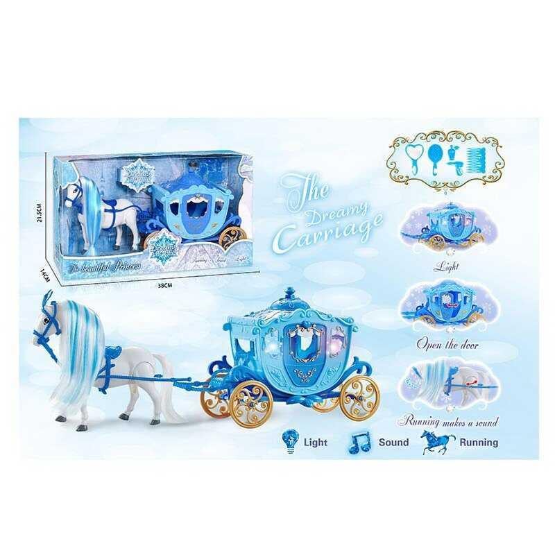 Карета 2207 C 20/2 лошадь ходит + свет/звук на батарейках (103129) - фото 2 Карета 2207 C 20/2 лошадь ходит + свет/звук на батарейках (103129) - фото 2