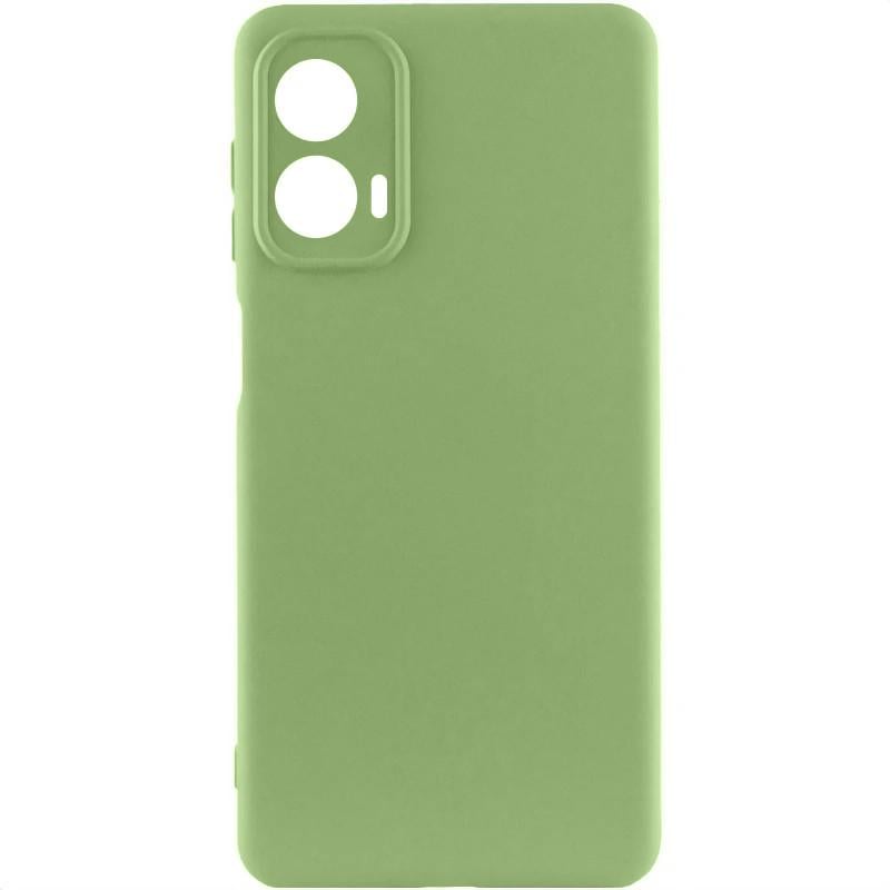 Противоударный чехол TPU GETMAN Liquid Silk Full Camera для Motorola Moto G24 Зеленый / Pistachio Противоударный чехол TPU GETMAN Liquid Silk Full Camera для Motorola Moto G24 Зеленый / Pistachio