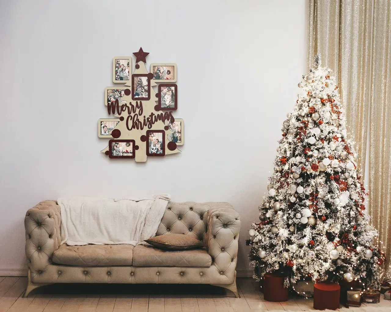 Фото-коллаж Рождественская елка на 9 фото Натуральный (christmas_tree) - фото 3