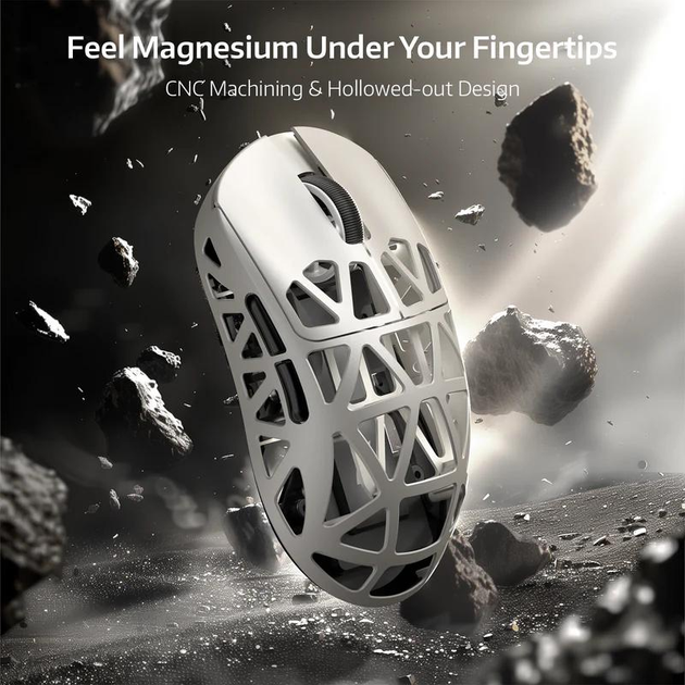 Миша бездротова магнієва Attack Shark R2 PixArt PAW3950 Beige - фото 3 Миша бездротова магнієва Attack Shark R2 PixArt PAW3950 Beige - фото 3