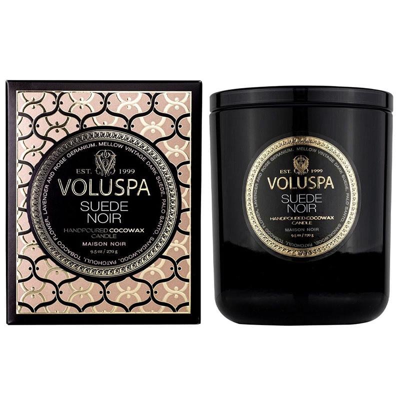 Свеча ароматическая Voluspa Maison Noir Suede Noir 270 г стакан с крышкой (111002686)