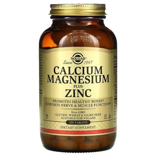 Кальций Solgar Calcium Magnesium Plus Zinc 250 табл. (SOL-00521)
