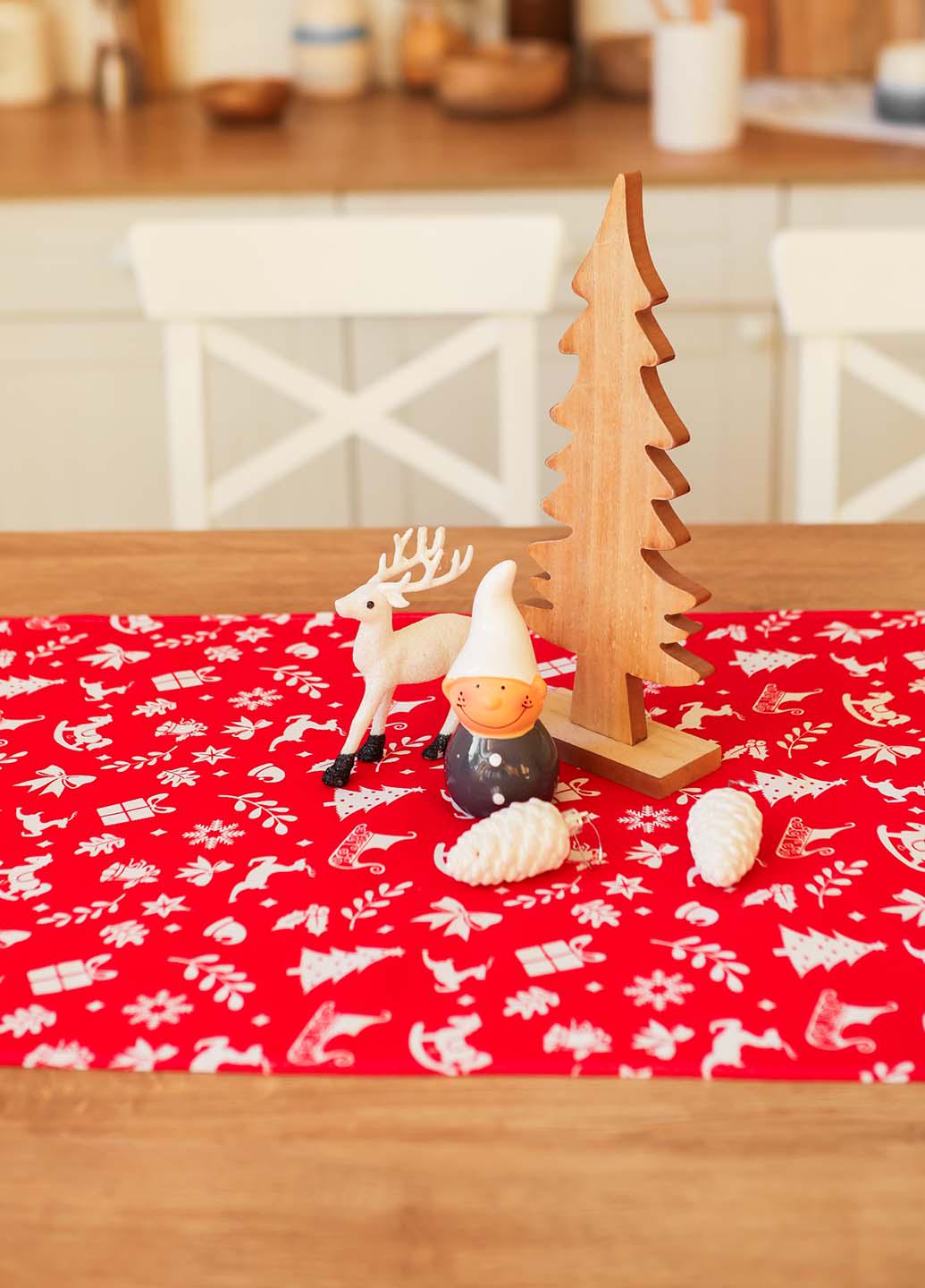 Скатертина новорічна Новорічний настрій 140x47 см (ннс14) - фото 3 Скатертина новорічна Новорічний настрій 140x47 см (ннс14) - фото 3