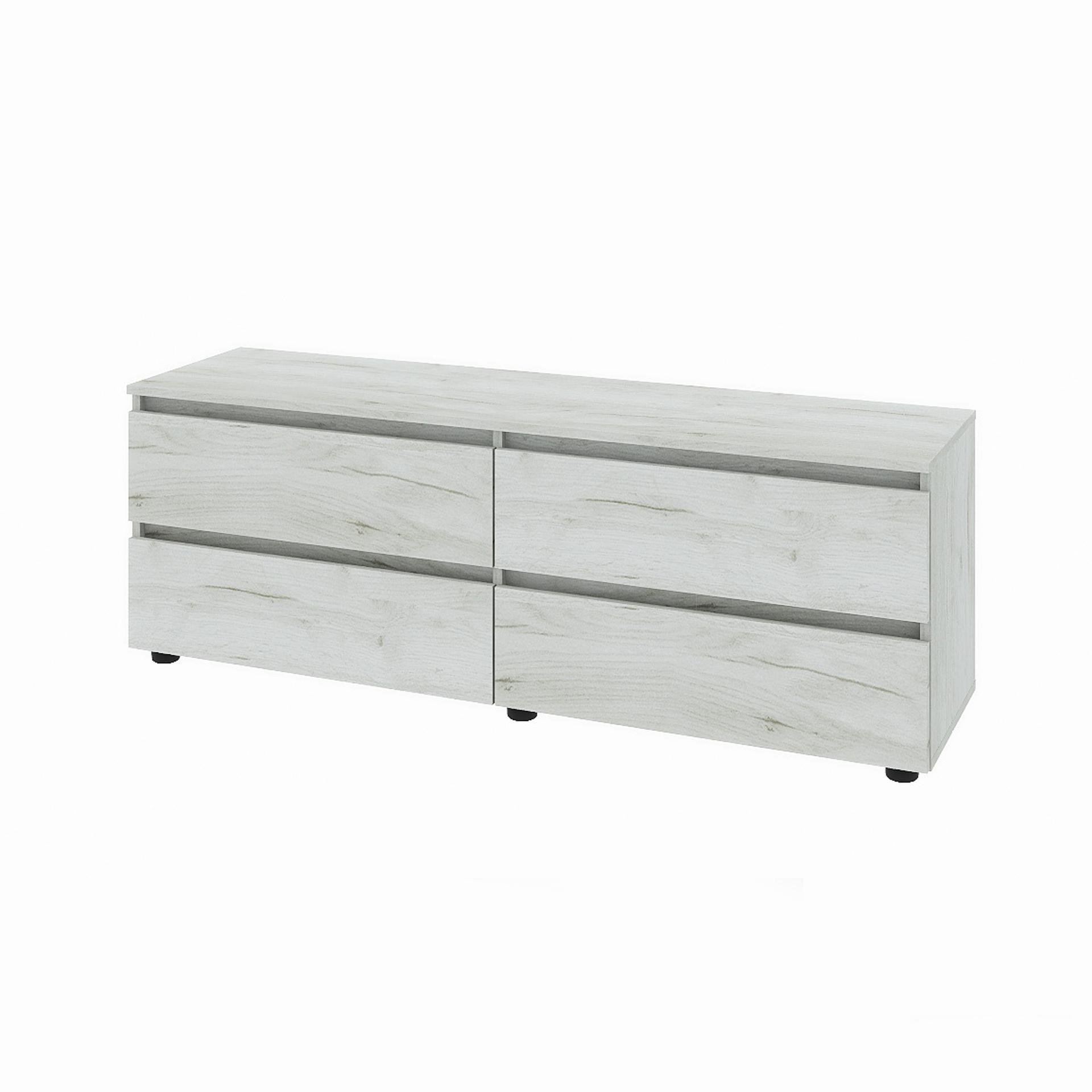 Тумба для ТВ Эверест Лайт ЛТВ-1400 140х38х49 см Крафт белый (ЕВ20694)