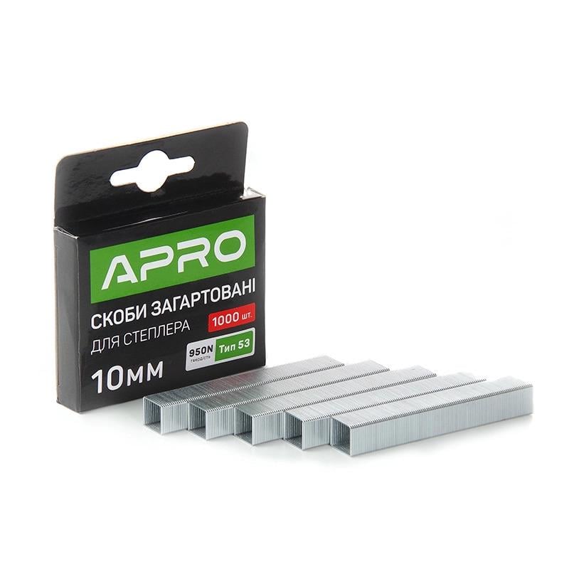 Скоби загартовані Apro 10х11,3х0,7 мм 1000 шт. (680147)
