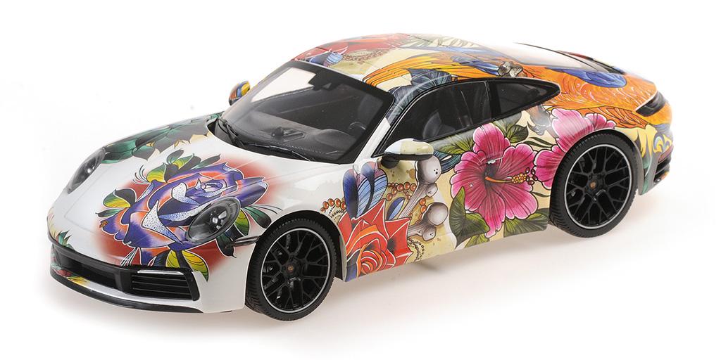 Модель автомобиля Minichamps 1:18 Porsche 911 992 Carrera 4S Coupe Flower Design (155067329)